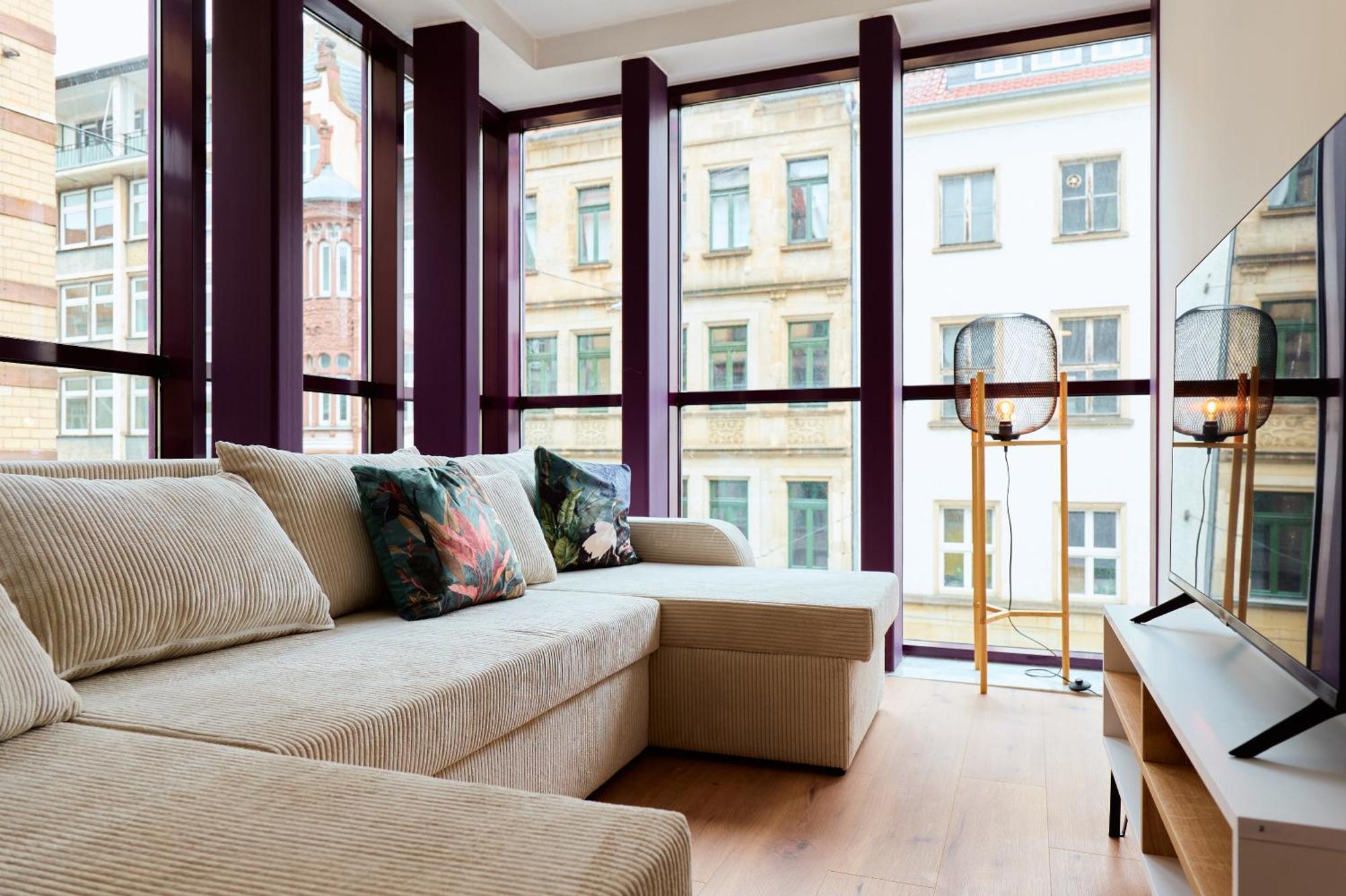 Stylisches Apartment I Fahrstuhl I Bahnhofsnah Erfurt Bagian luar foto